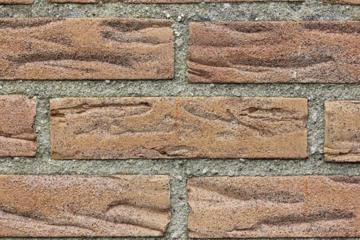 A detailed illustration of red bricks with gray fugue.Eine detaillierte Darstellung von roten Backsteinen mit grauen Zwischenräumen.