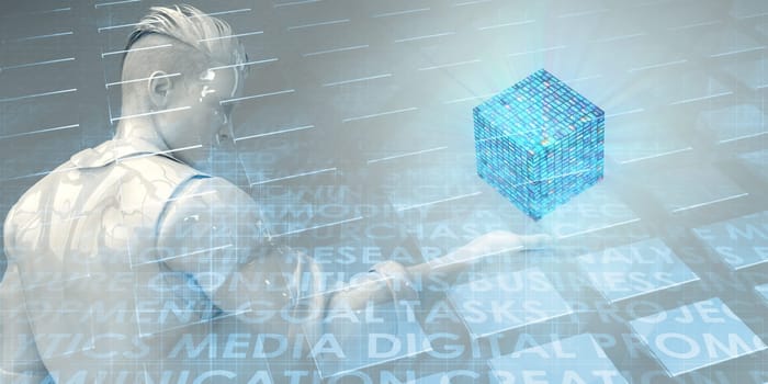 Business Technology Presentation Background as Industry Concept
