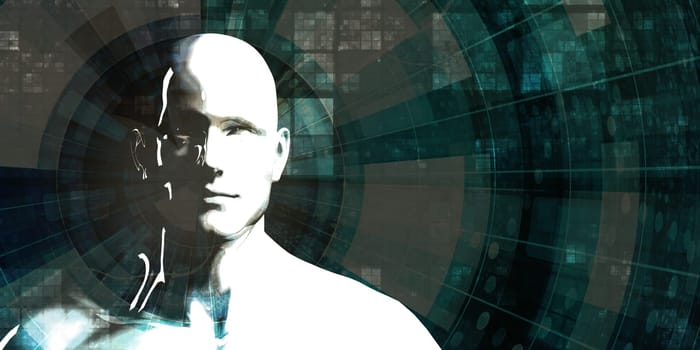 Futuristic Science Concept In Medical Research Industry
