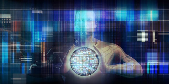 Technology Concept with Digital Internet Abstract Theme