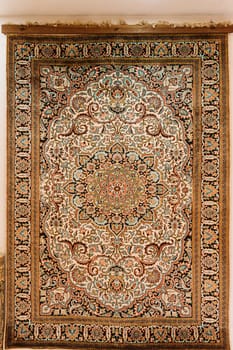 Red Oriental Indian Carpet Texture Background