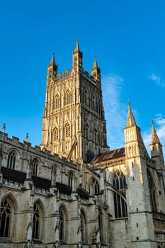 Gloucester Cathedral, formally the Cathedral Church of St Peter and the Holy and Indivisible Trinity in Gloucester, Gloucestershire, United Kingdom