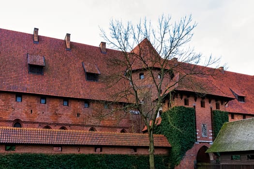 Castle of the Teutonic Order in Malbork - the largest castle in the world by land area in Malbork, Pomerania, Poland