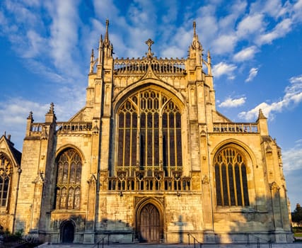 Gloucester Cathedral, formally the Cathedral Church of St Peter and the Holy and Indivisible Trinity in Gloucester, Gloucestershire, United Kingdom