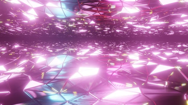 3D illustration Background for advertising and wallpaper in retro and sci fi cyberpunk scene. 3D rendering in decorative concept.