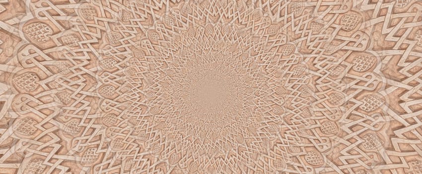 Arab background remanding to Islam culture. Design created from a 13th century architectural detail using droste effect.