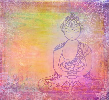 Chinese Traditional Artistic Buddhism Pattern