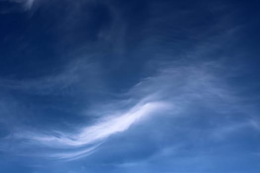 Beautiful dark blue sky. Growing storm clouds. The sky before the storm..