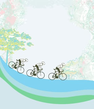 Cycling Grunge Poster Template