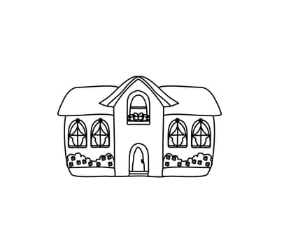 Sketch Doodle House Vector Illustration
