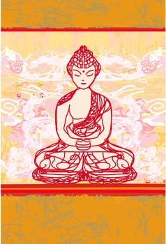 Vector of Chinese Traditional Artistic Buddhism Pattern