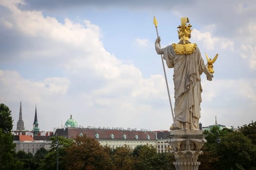 Pallas Athene in front of Austrian Parlament in Vienna, Austria