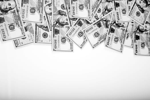 Dollars Photography: Frame of 100 dollars banknotes