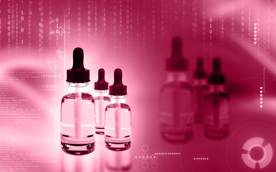 Digital illustration of medicine in colour background