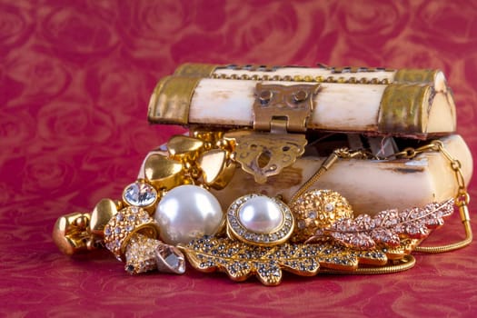 Gold Jewelry Concept - Concept or Metaphor for selling old gold jewelry for cash