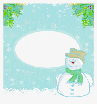 Happy snowman card