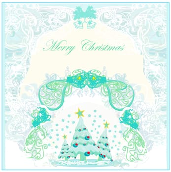 Abstract christmas tree card