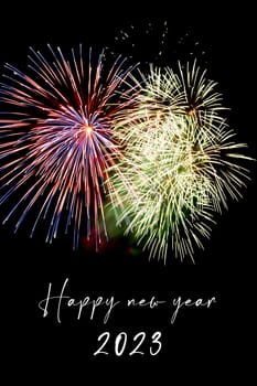 Luxury firework event sky show turn of the year celebration. Holidays season party time. Premium entertainment nightlife background.