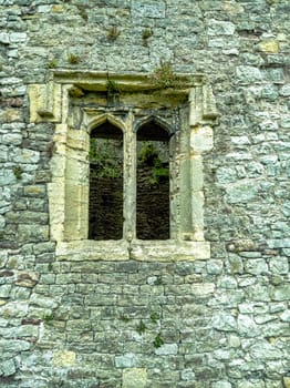Remains of Chepstow Castle (Castell Cas-gwent) at Chepstow, Monmouthshire, Wales, United Kingdom