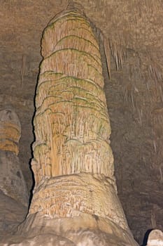 Massive Column in a Cavern in Carlsbad Cavern in New Mexico