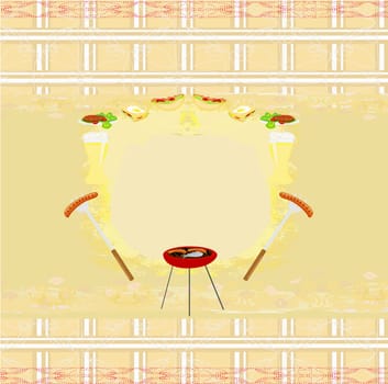 Barbecue Party vintage Invitation