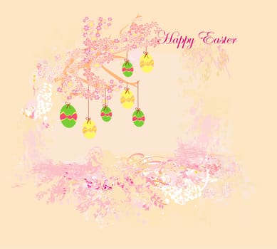 Easter Egg On floral Background
