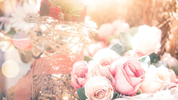 selective focus of pink flowers in bloom. Best spring Background