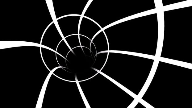 Wired gravity hole. Computer generated 3d render