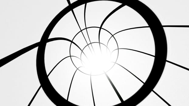 Wired gravity hole. Computer generated 3d render
