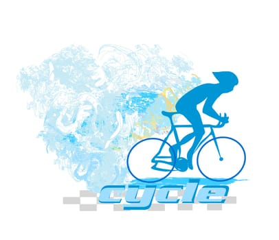 Cycling Grunge Poster