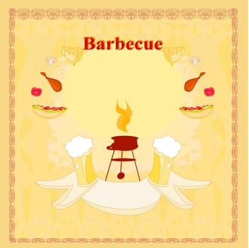Vintage  Barbecue Party Invitation