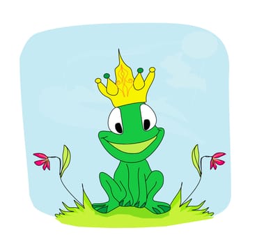 Frog Prince Cartoon Character
