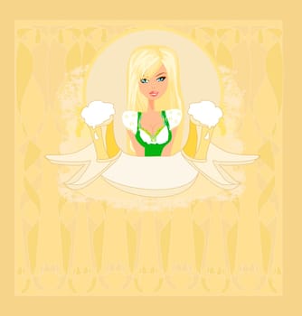 Oktoberfest waitress card