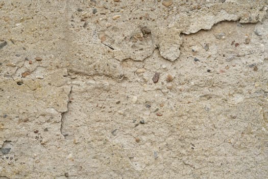 Cracks in the concrete of a vacant industrial building in the city center of Magdeburg