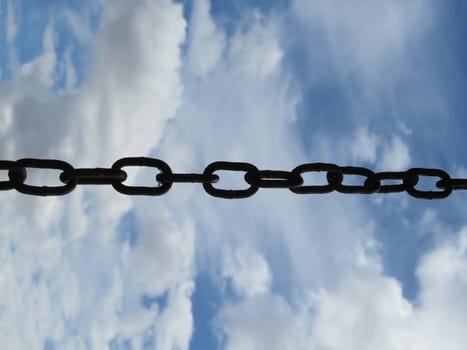 old metal chain resistant oxide strong industrial link