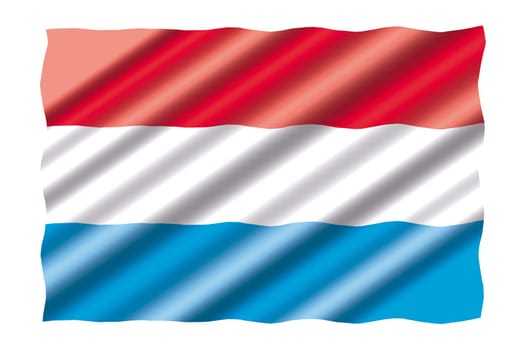 Luxembourg flag simple illustration for independence day or election