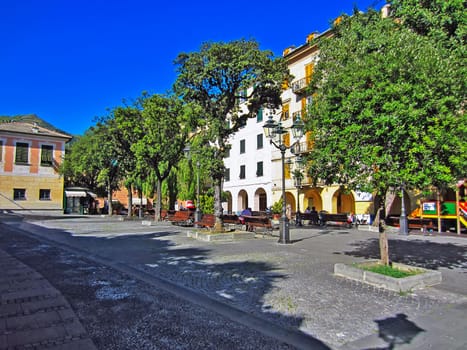 Square in Bogliasco, Italy