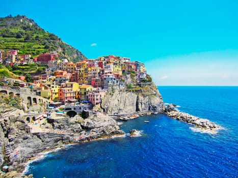 Village Manarola on Italian Coast