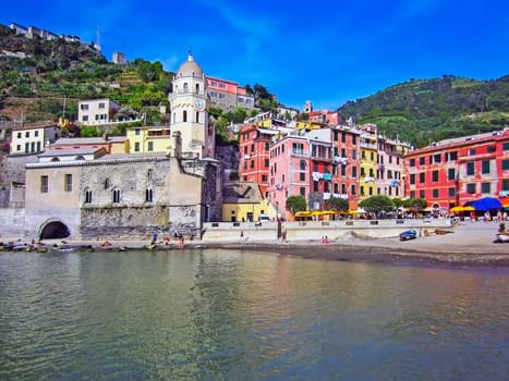 Vernazza on Mediterranean Coast of Italy