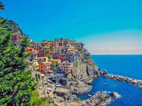 Village Manarola on Italian Coast