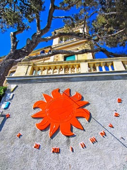 Orange Sundial  in Bogliasco, Italy
