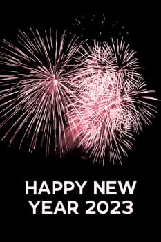 Luxury firework event sky show turn of the year celebration. Holidays season party time. Premium entertainment nightlife background.