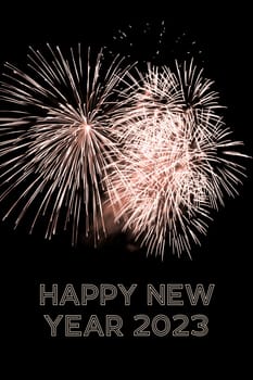 Luxury firework event sky show turn of the year celebration. Holidays season party time. Premium entertainment nightlife background.