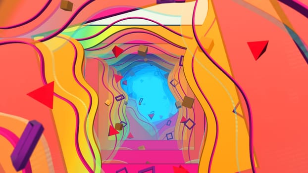 3D illustration Background for advertising and wallpaper in flat art style and abstract scene. 3D rendering in decorative concept.