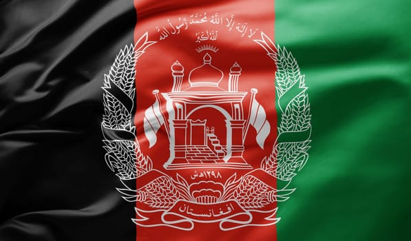 Waving national flag of Afganisthan