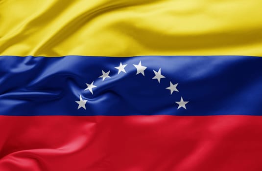 Waving national flag of Venezuela