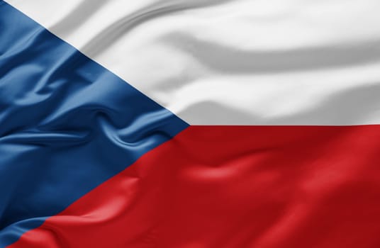 Waving national flag of Czech Republic
