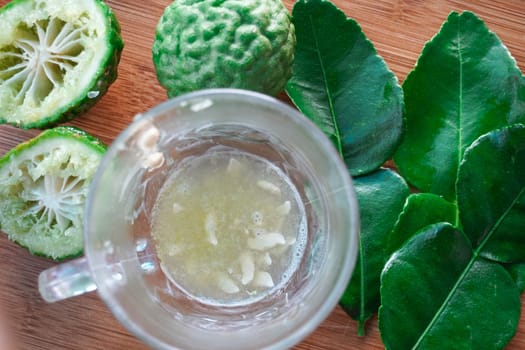 Bergamot or kaffir lime freshly squeezed juice