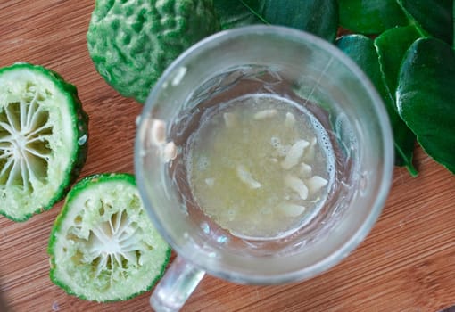 Bergamot or kaffir lime freshly squeezed juice