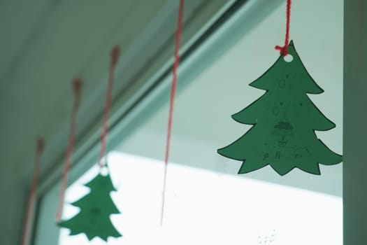 Hanging christmas decorations christmas tree